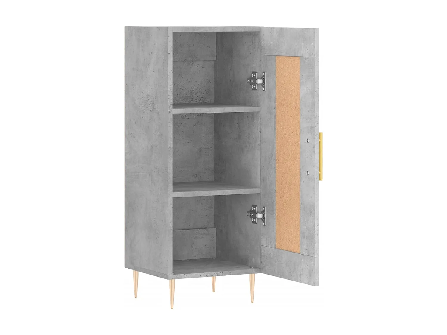 Buffet Gris béton 34,5x34x90 cm Bois d'ingénierie