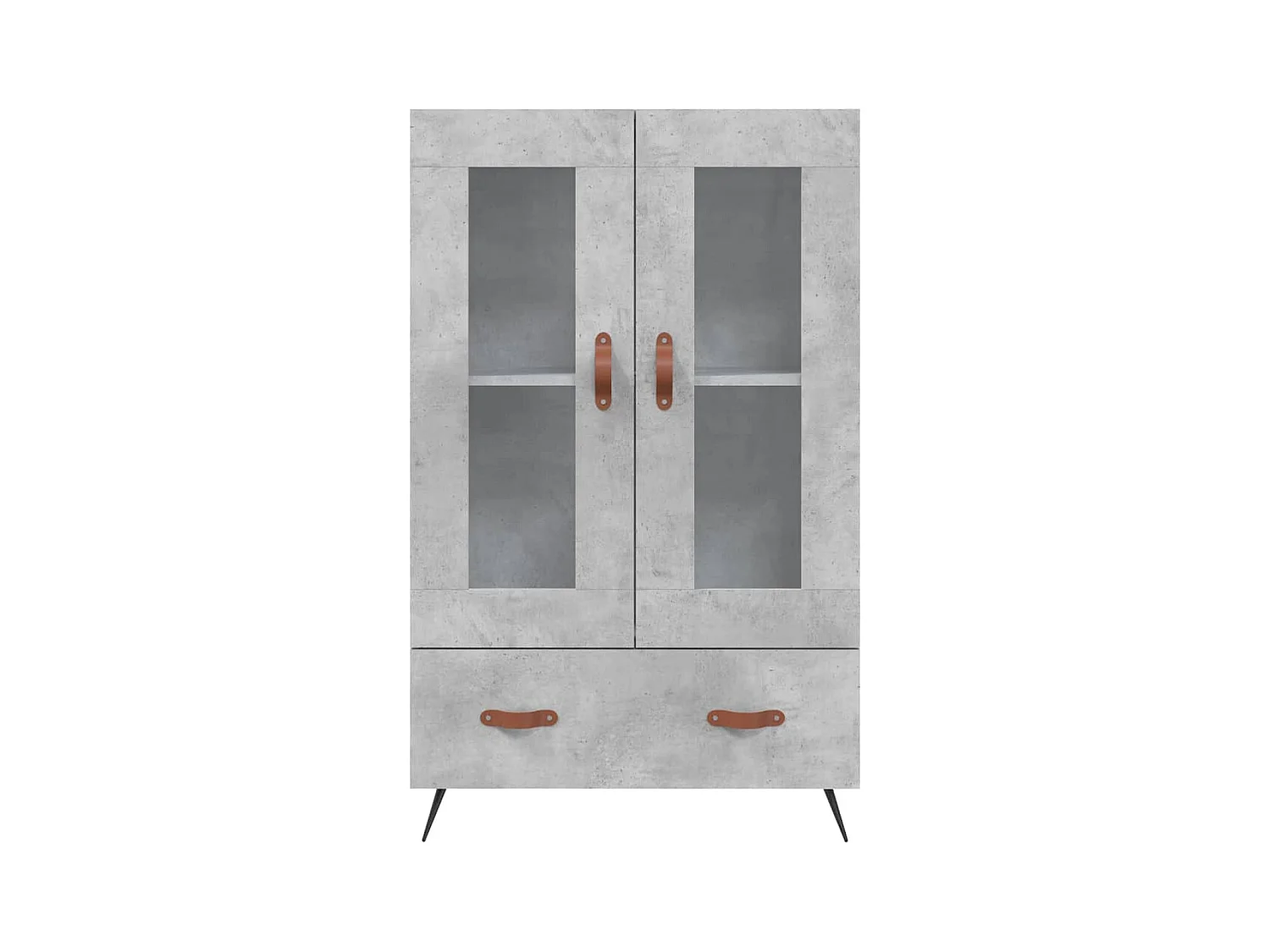 Buffet haut gris béton 69,5x31x115 cm bois d'ingénierie