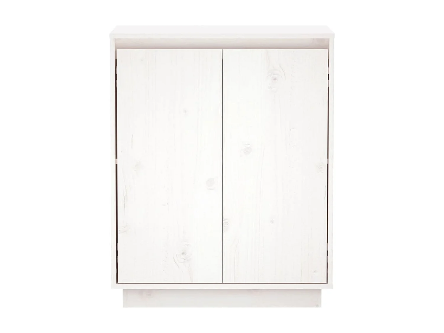 Dressoir 60x34x75 cm massief grenenhout wit