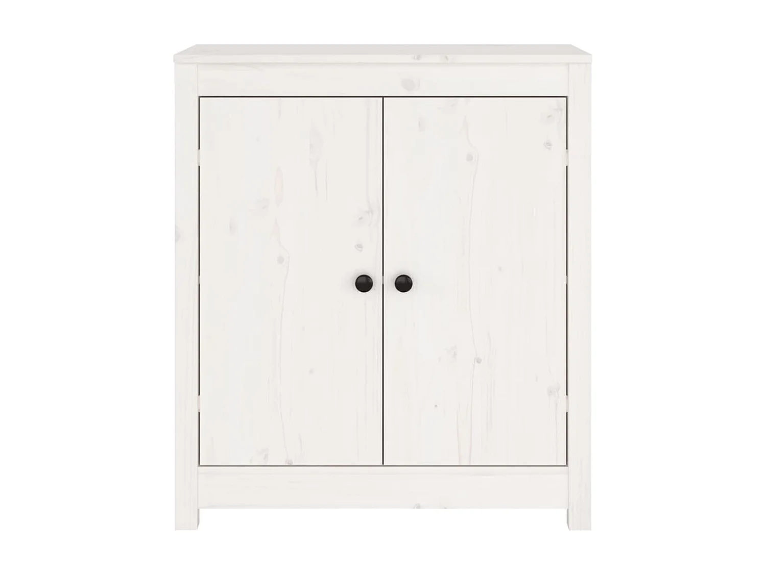 Buffet Blanc 70x35x80 cm Bois massif de pin