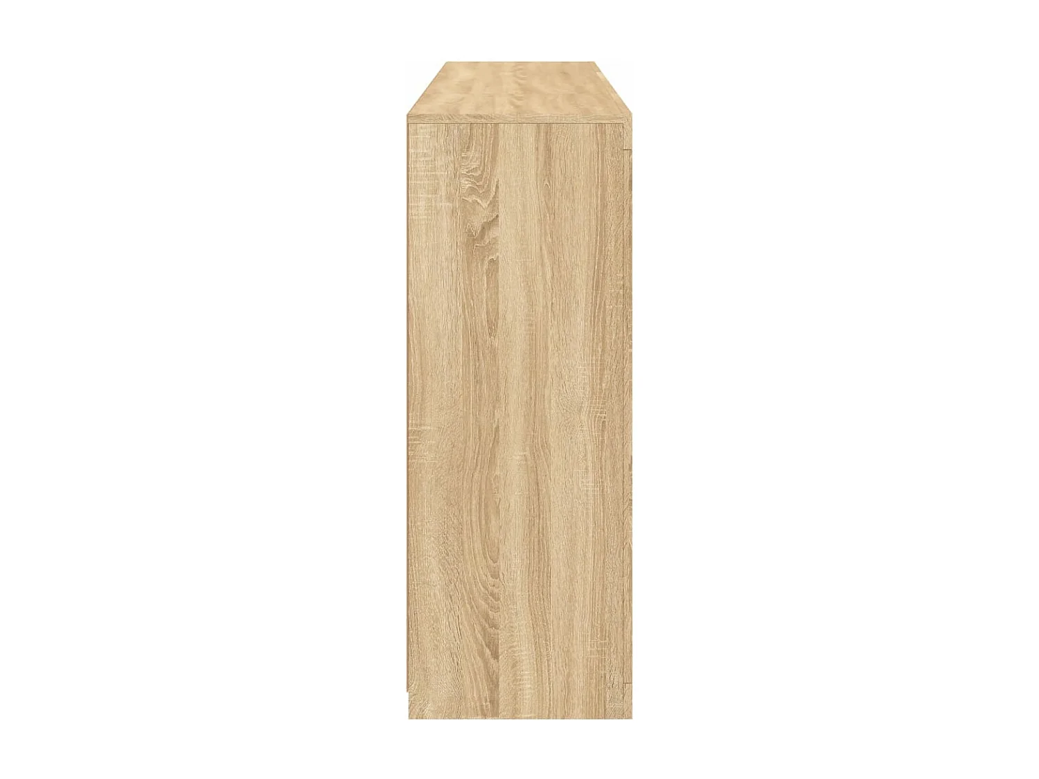 Aparador con luz LED 3 piezas madera de ingeniería roble sonoma