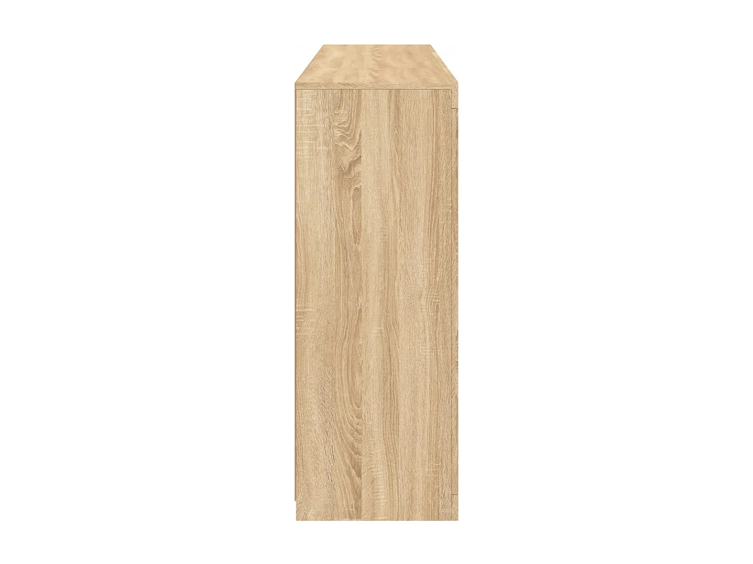 Aparador con luz LED 3 piezas madera de ingeniería roble sonoma