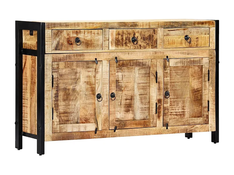 Buffet 120x35x76 cm Bois de manguier massif