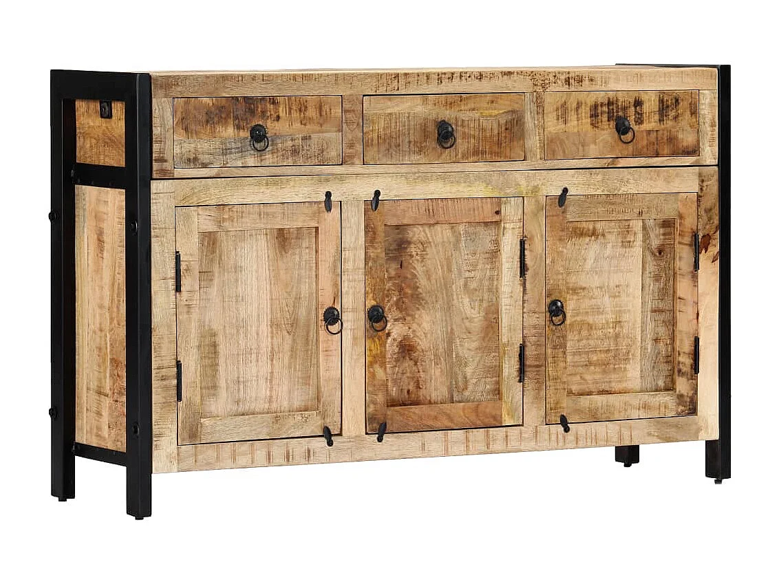 Buffet 120x35x76 cm Bois de manguier massif