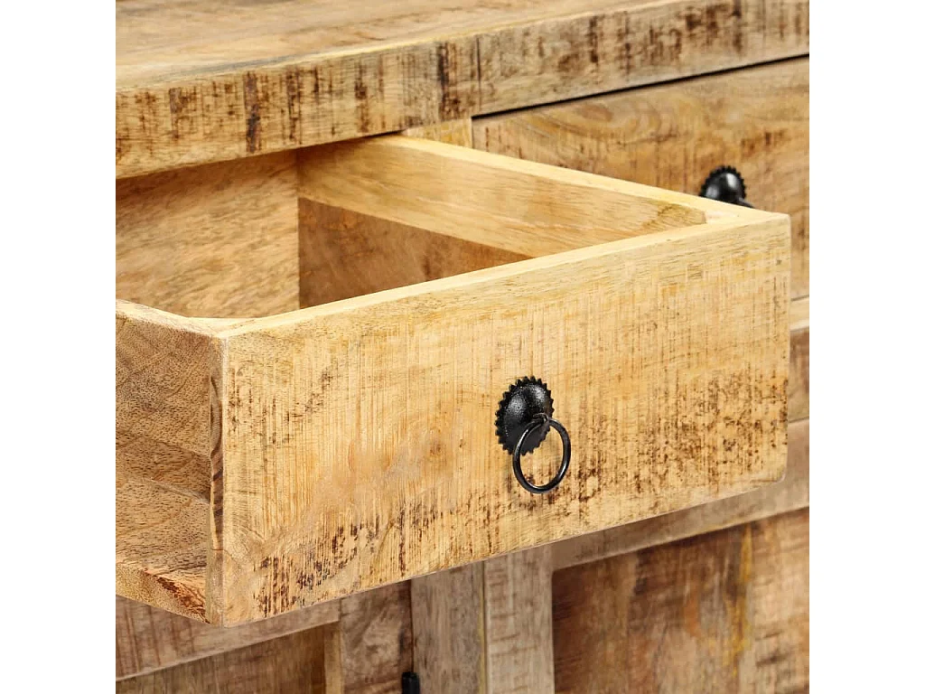 Buffet 120x35x76 cm Bois de manguier massif