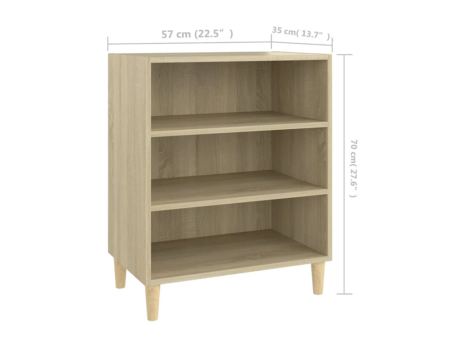 Buffet Chêne sonoma 57x35x70 cm Aggloméré