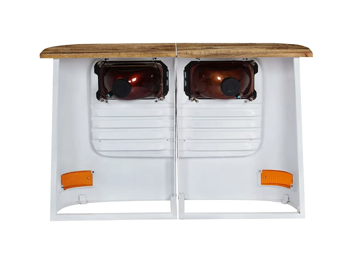 Buffet Bois de manguier massif Forme de camion Blanc