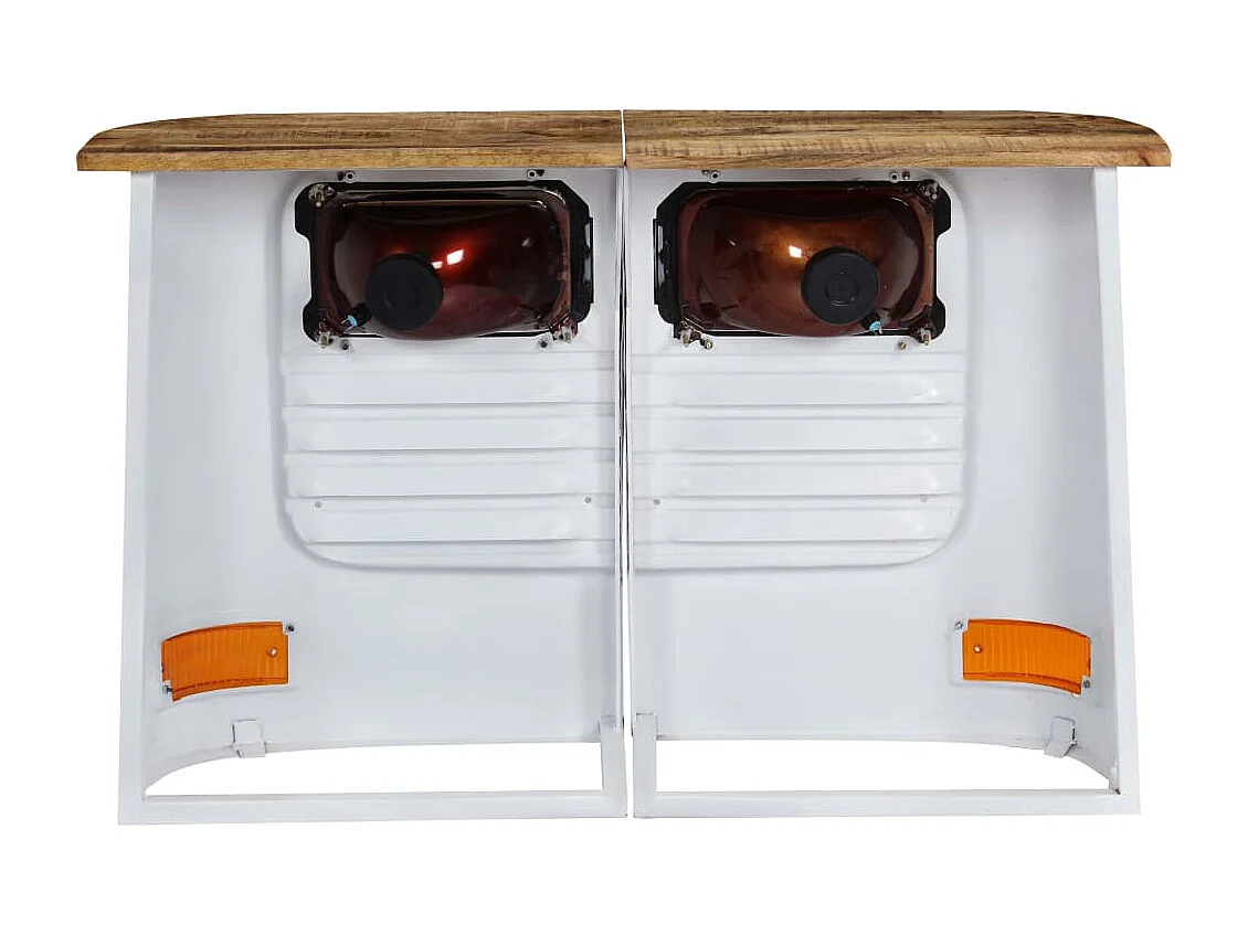 Buffet Bois de manguier massif Forme de camion Blanc