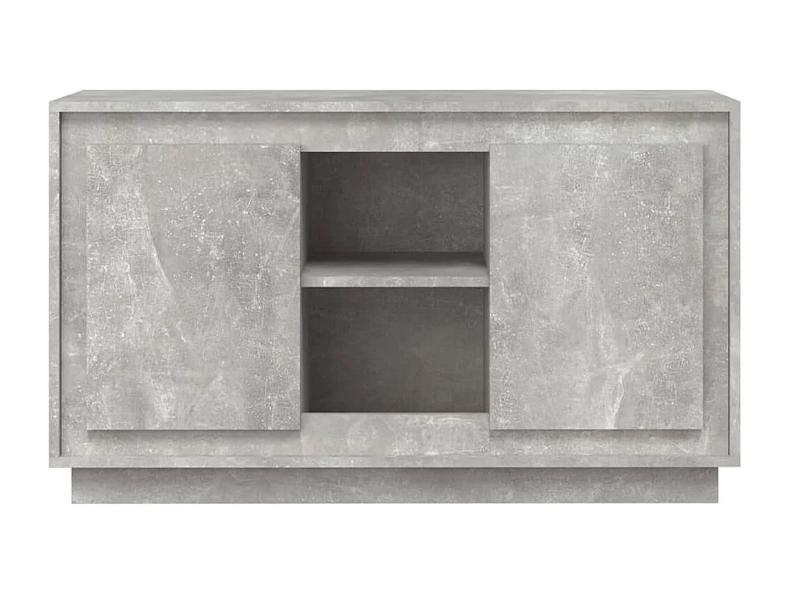 Buffet gris béton 102x35x60 cm bois d'ingénierie