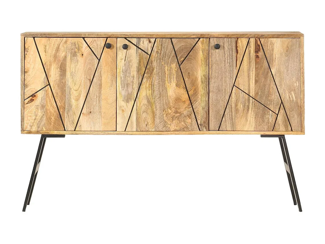 Aparador 118x30x75 cm madeira de mangueira maciça