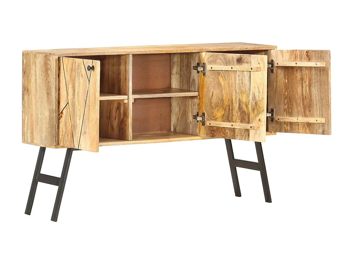 Aparador 118x30x75 cm madeira de mangueira maciça