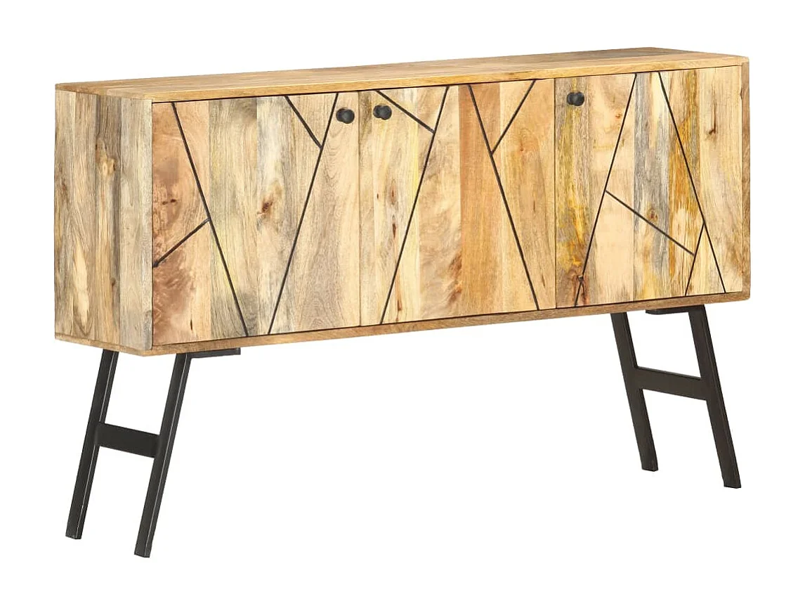 Aparador 118x30x75 cm madeira de mangueira maciça