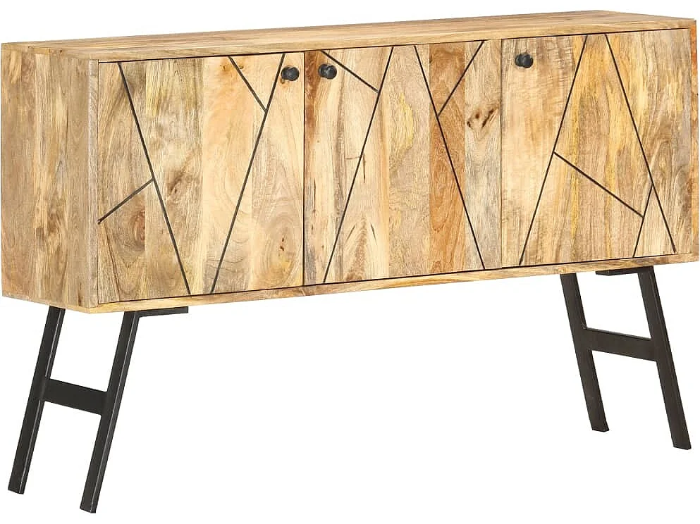 Aparador 118x30x75 cm madeira de mangueira maciça