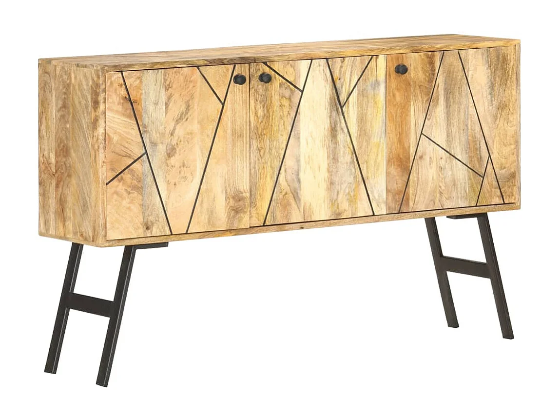 Aparador 118x30x75 cm madeira de mangueira maciça