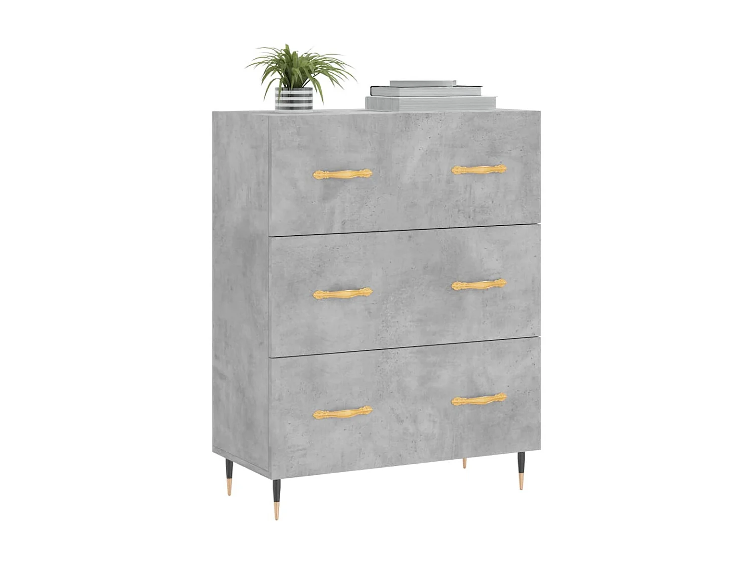 Aparador 69,5x34x90 cm madeira processada cinza cimento