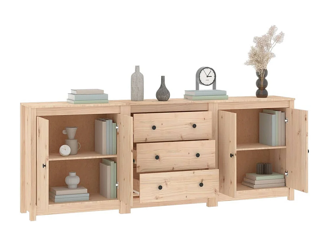 Buffet 210x35x80 cm Bois massif de pin