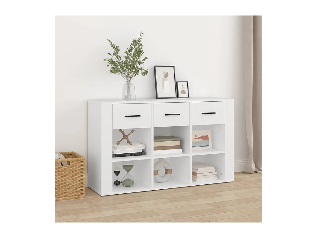 Dressoir 100x30x59,5 cm bewerkt hout wit