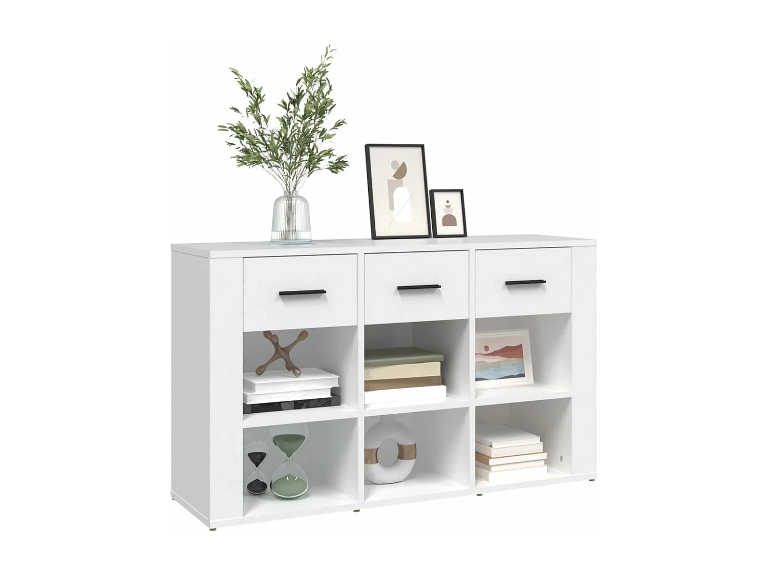 Buffet Blanc 100x30x59,5 cm Bois d'ingénierie