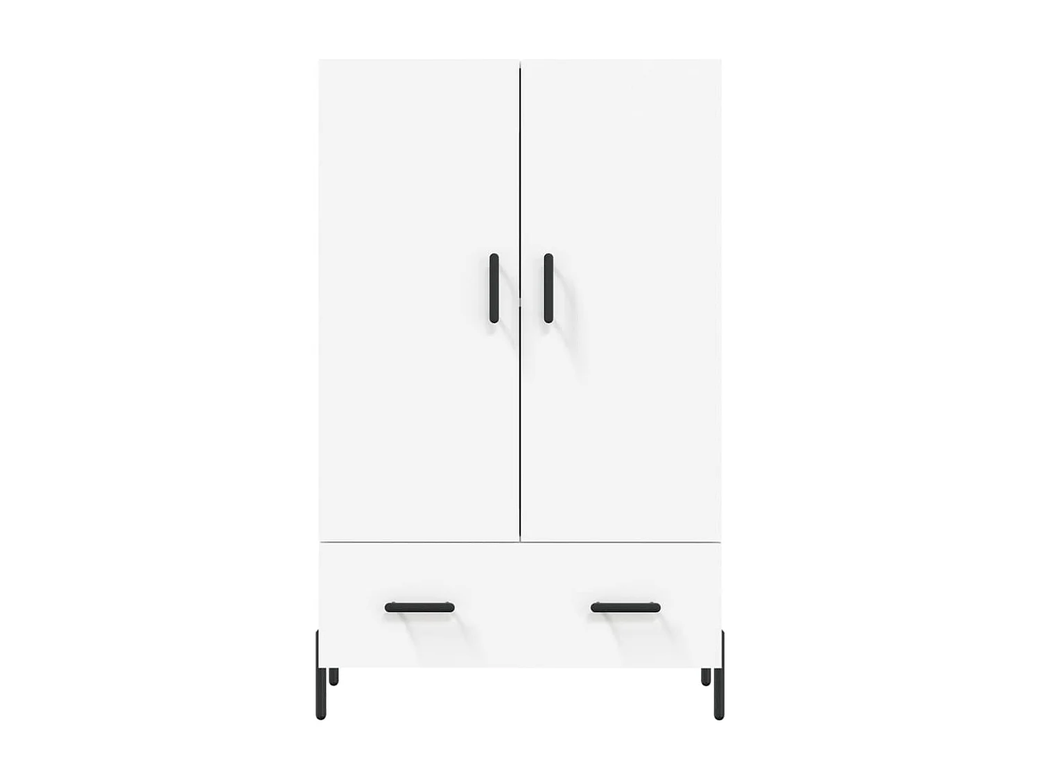 Buffet haut blanc 69,5x31x115 cm bois d'ingénierie