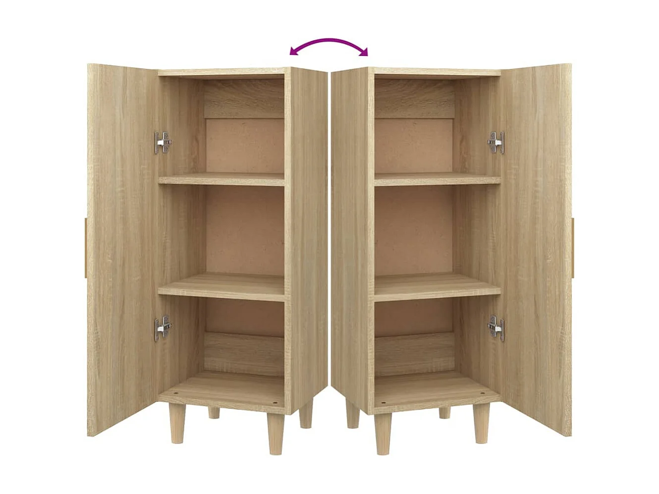 Aparador de madera contrachapada roble Sonoma 34,5x34x90 cm