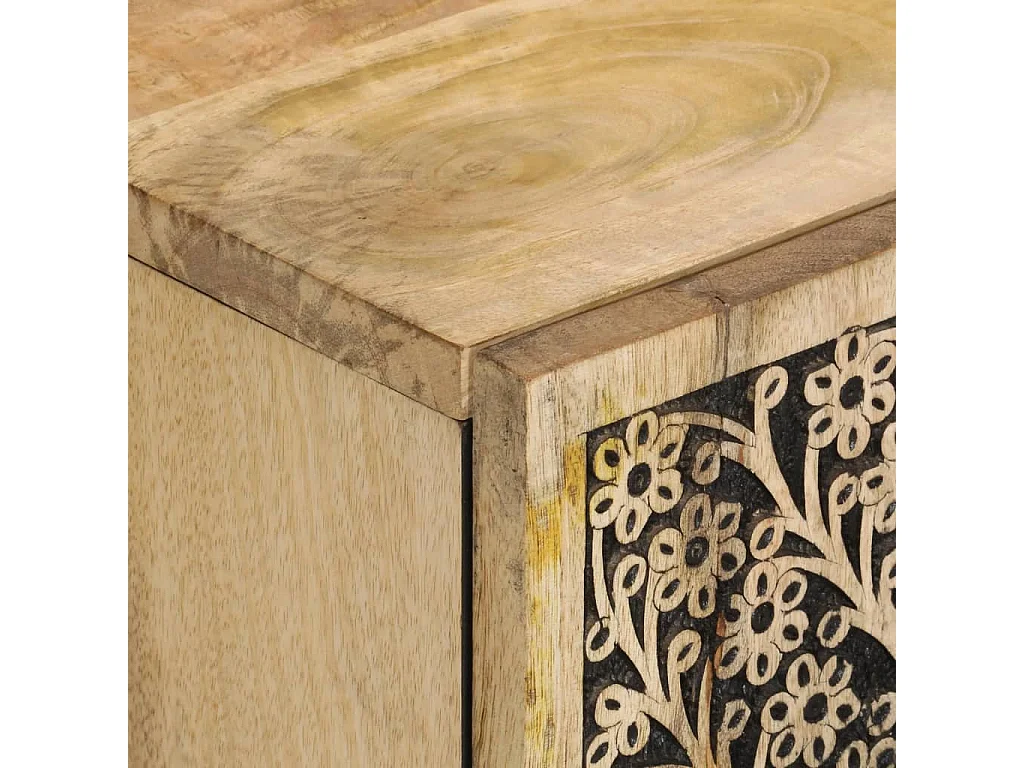 Armoire latérale 90x33x75 cm bois massif de manguier