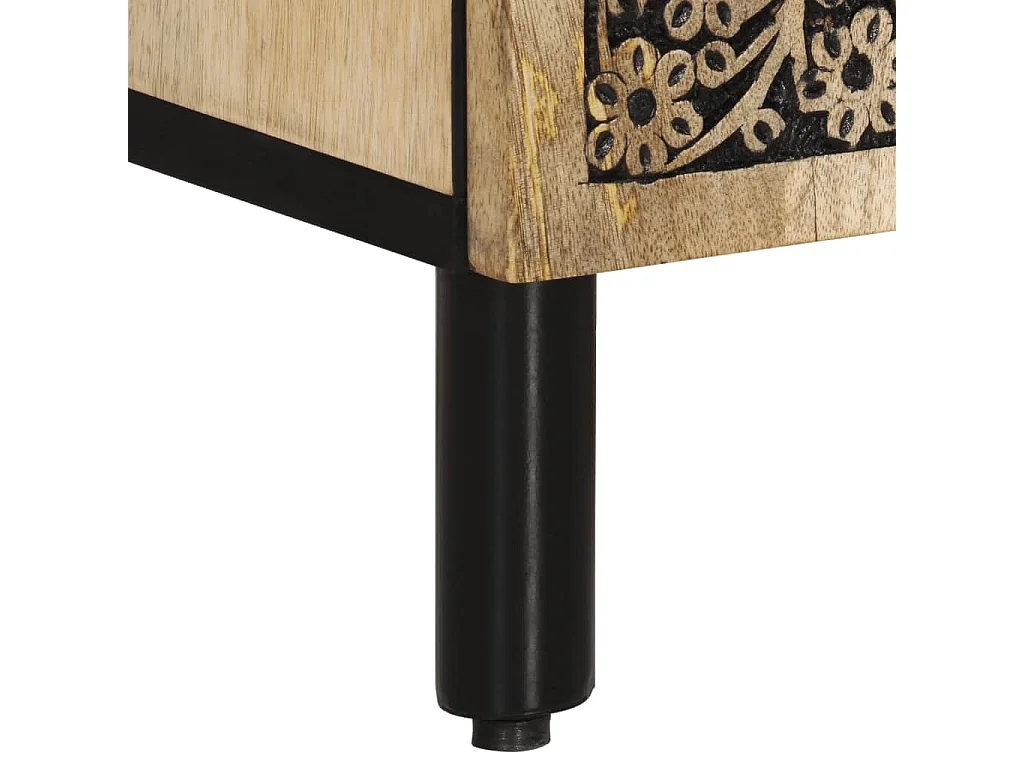 Armoire latérale 90x33x75 cm bois massif de manguier