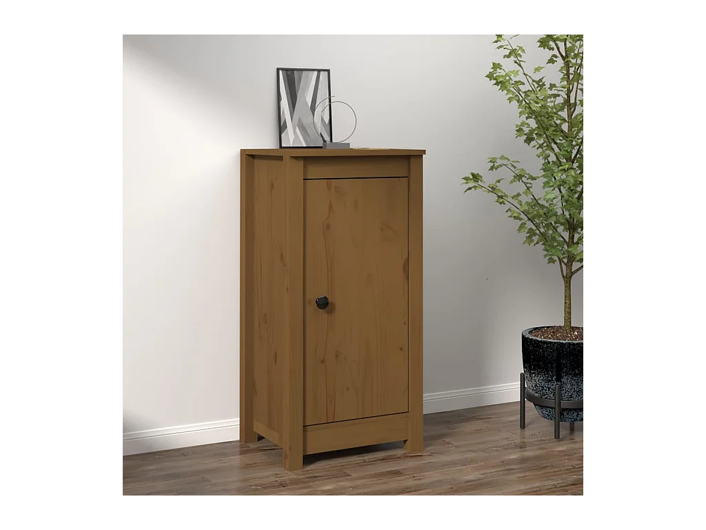 Buffet Marron miel 40x35x80 cm Bois massif de pin