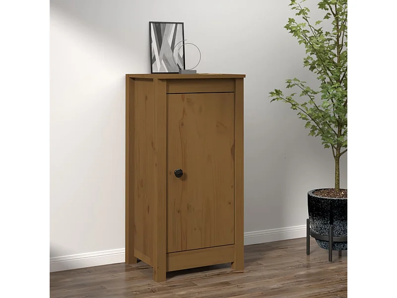 Buffet Marron miel 40x35x80 cm Bois massif de pin