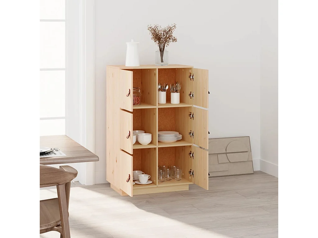 Buffet haut 67x40x108,5 cm Bois massif de pin