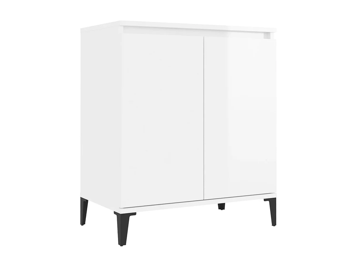 Buffet Blanc brillant 60x35x70 cm Aggloméré