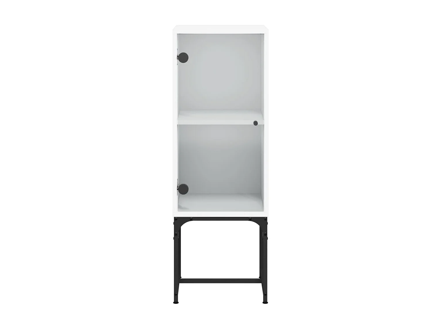 Armoire latérale avec porte en verre blanc 35x37x100 cm