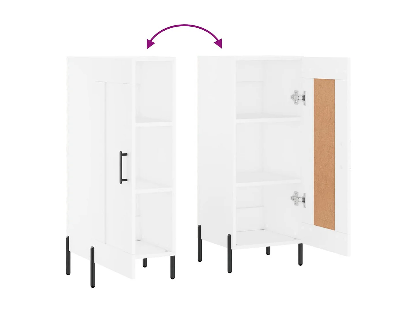 Buffet blanc 34,5x34x90 cm bois d'ingénierie