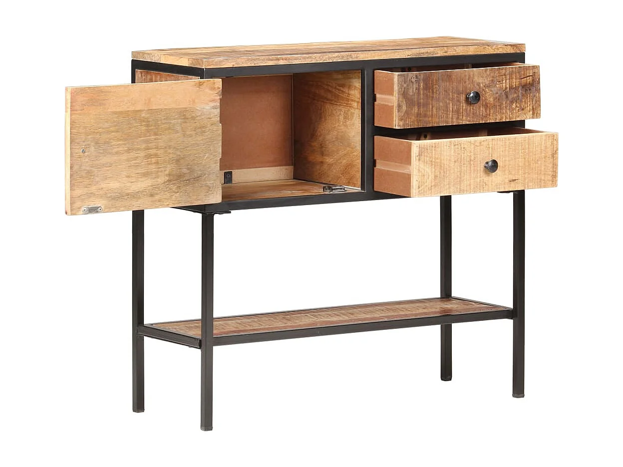 Buffet 85x30x80 cm Bois de manguier brut