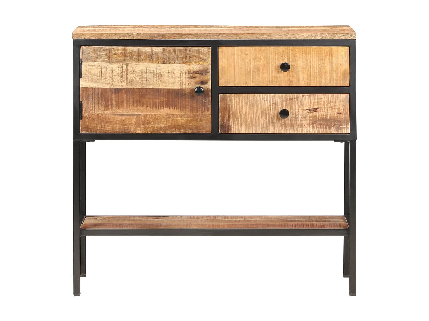 Buffet 85x30x80 cm Bois de manguier brut