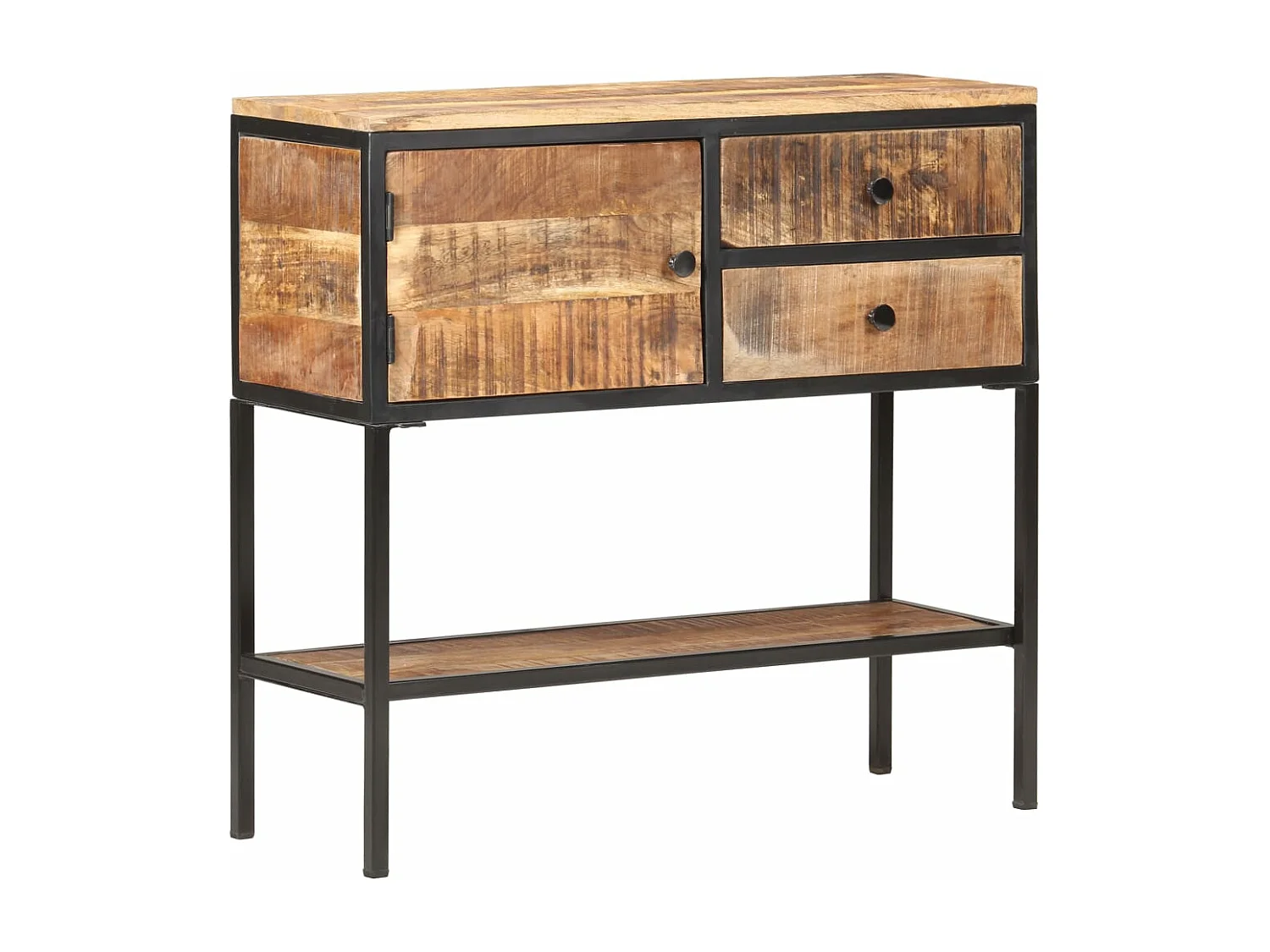 Buffet 85x30x80 cm Bois de manguier brut