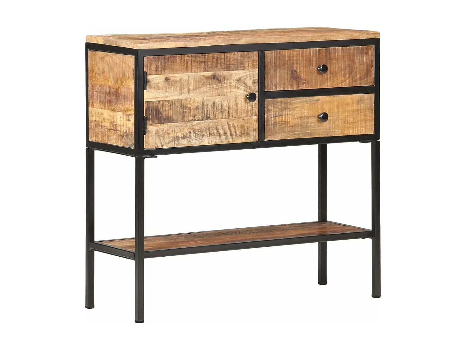 Buffet 85x30x80 cm Bois de manguier brut
