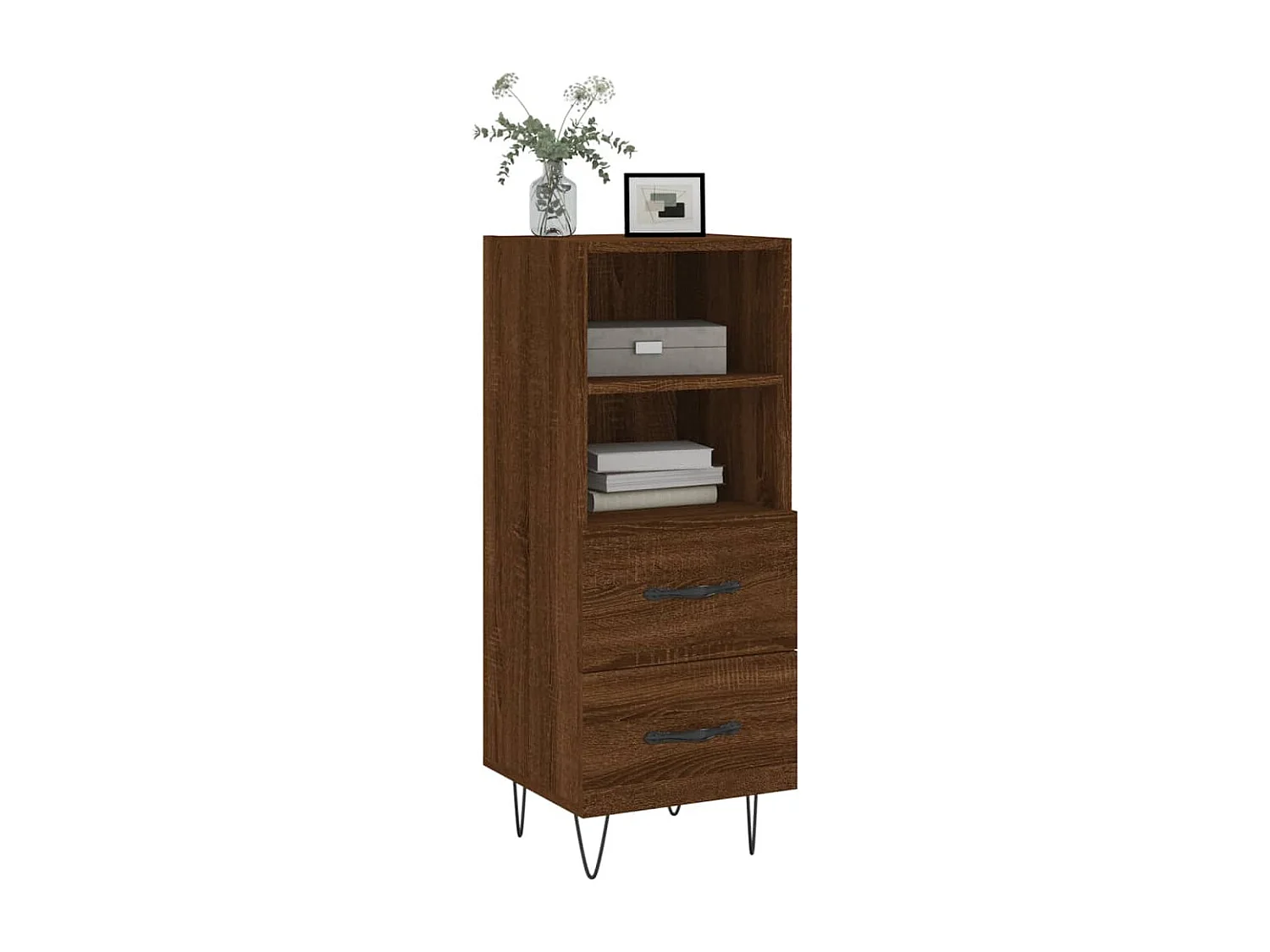 Buffet Chêne marron 34,5x34x90 cm Bois d'ingénierie