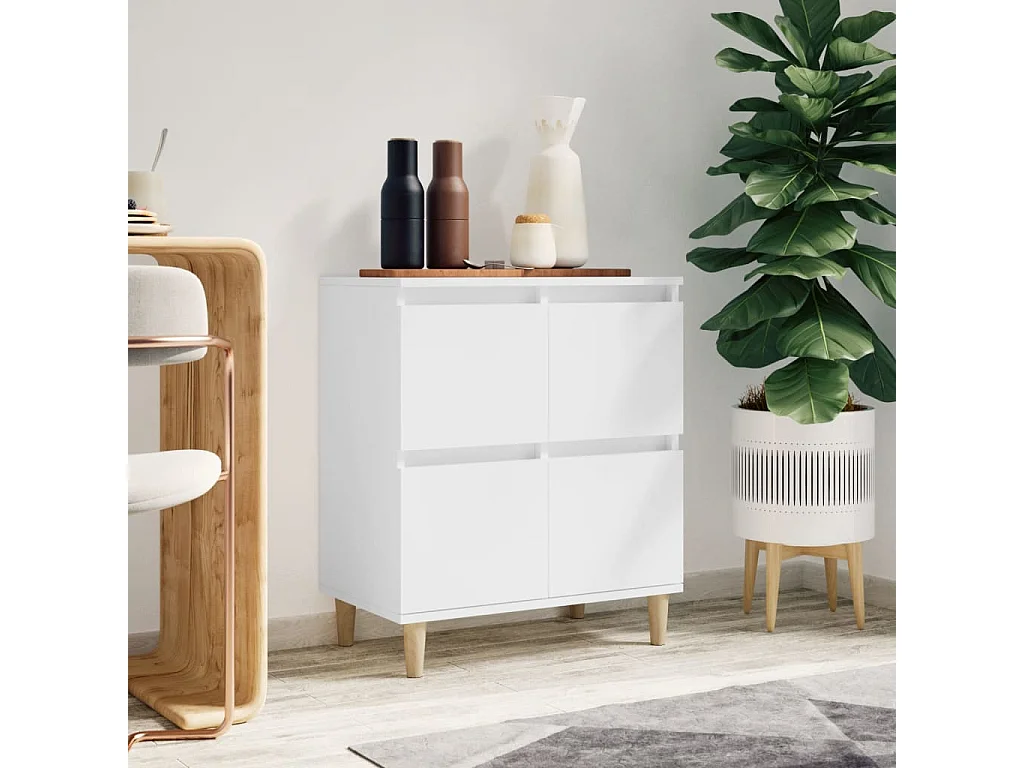 Buffet Blanc 60x35x70 cm Bois d'ingénierie