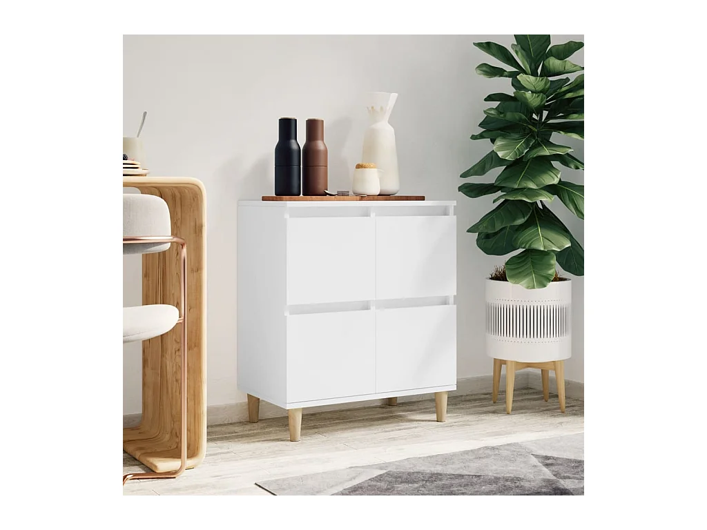 Buffet Blanc 60x35x70 cm Bois d'ingénierie