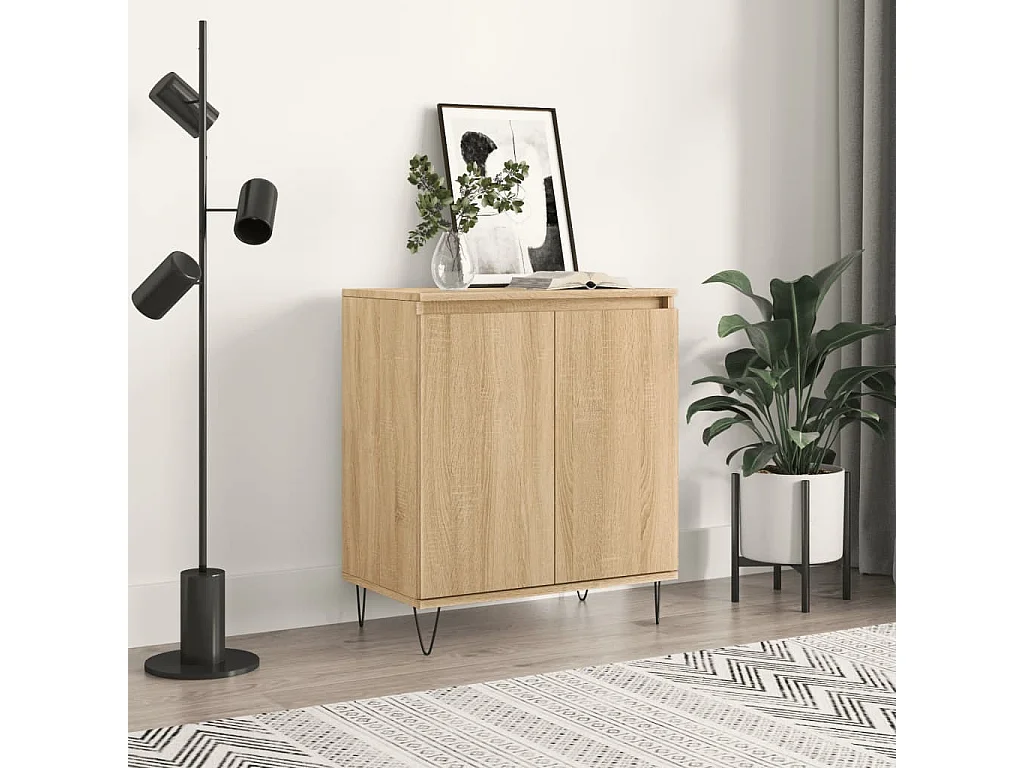 Dressoir 60x35x70 cm bewerkt hout sonoma eikenkleurig