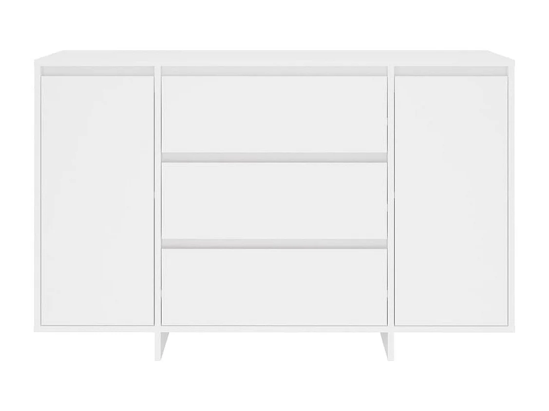 Buffet avec 3 tiroirs Blanc 120x41x75 cm Aggloméré