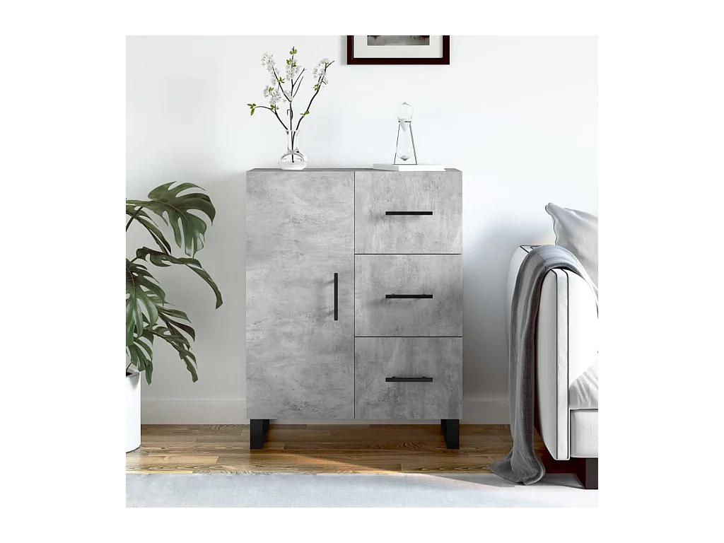 Dressoir 69,5x34x90 cm bewerkt hout betongrijs