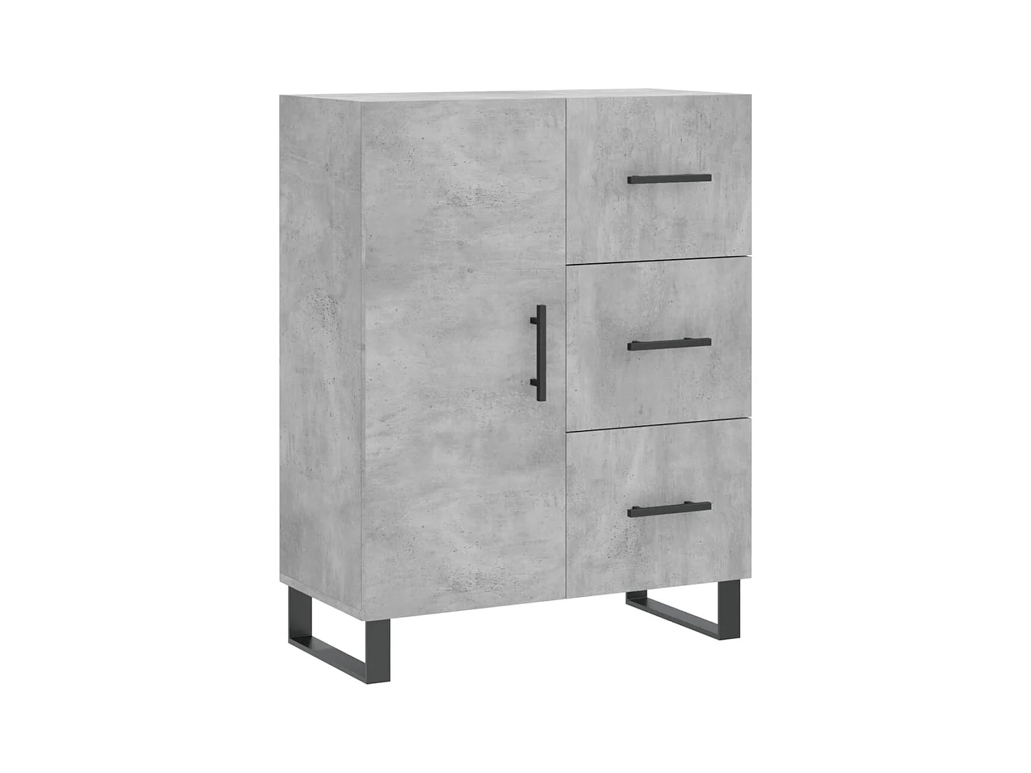 Aparador de madera de ingeniería gris hormigón 69,5x34x90 cm