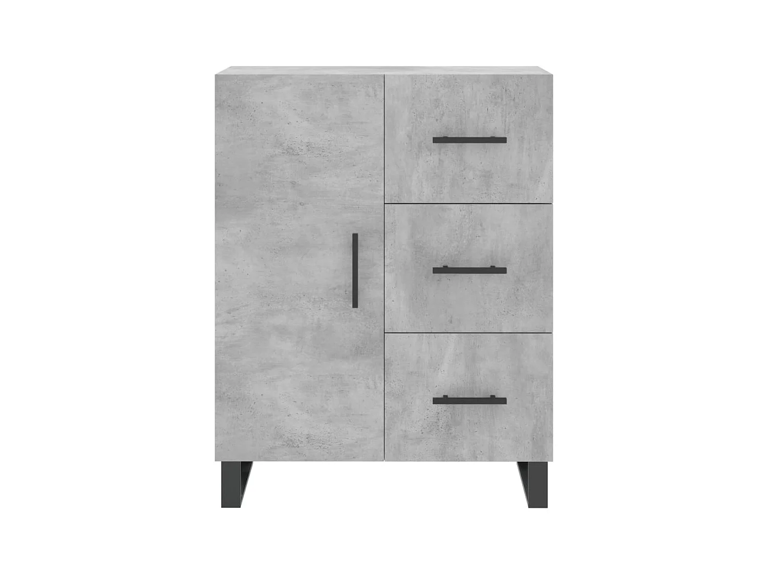 Aparador de madera de ingeniería gris hormigón 69,5x34x90 cm