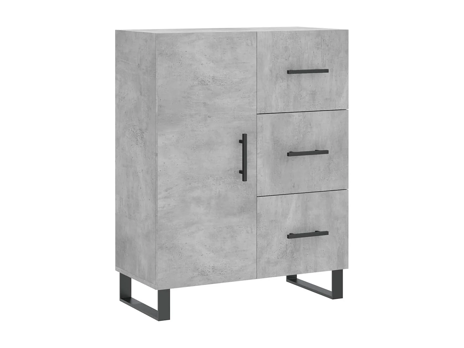 Buffet gris béton 69,5x34x90 cm bois d'ingénierie