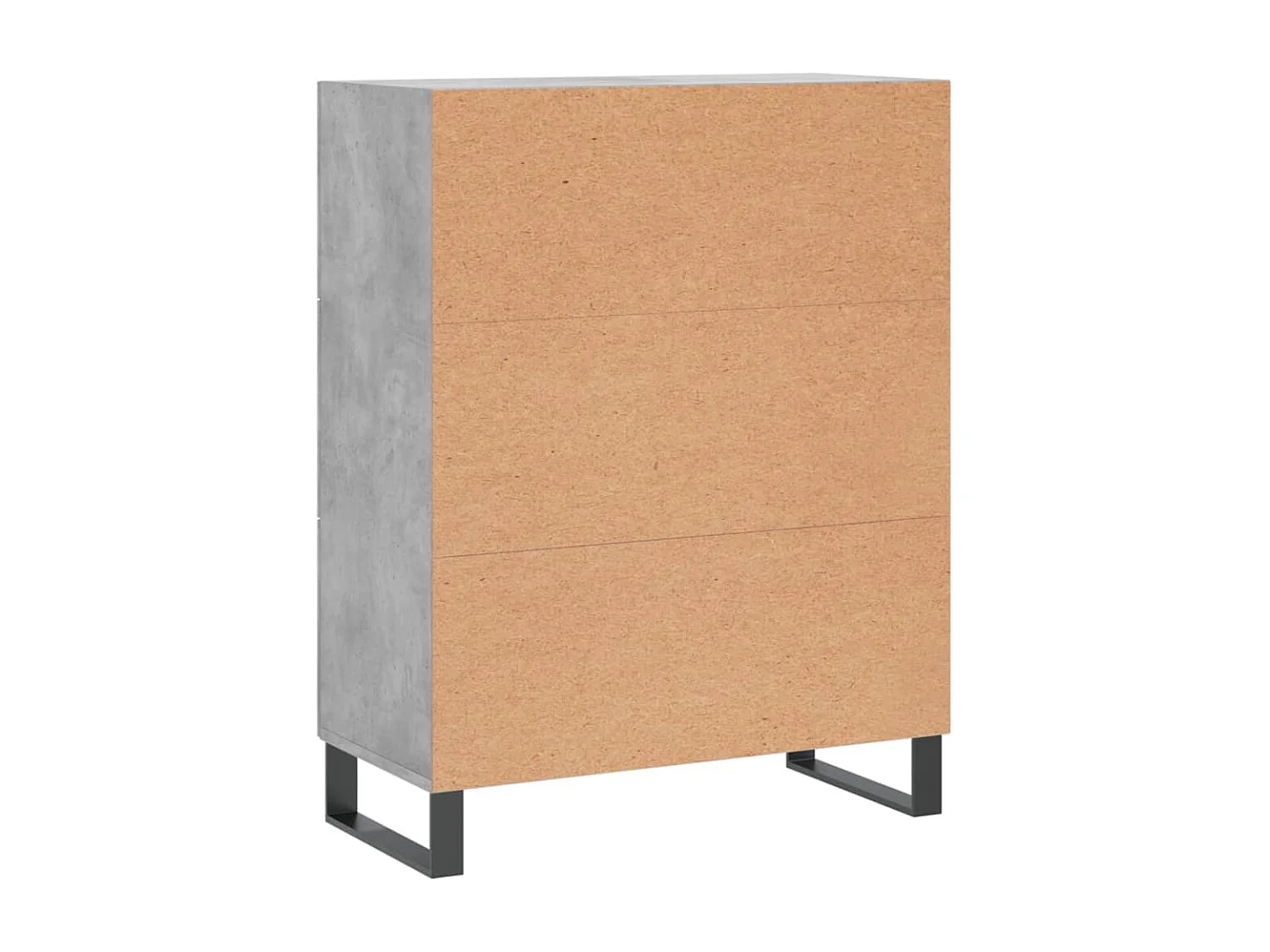 Buffet gris béton 69,5x34x90 cm bois d'ingénierie