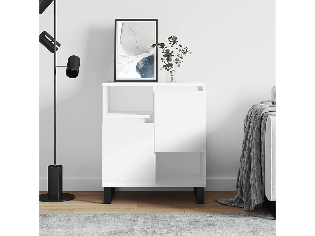 Buffet Blanc 60x35x70 cm Bois d'ingénierie