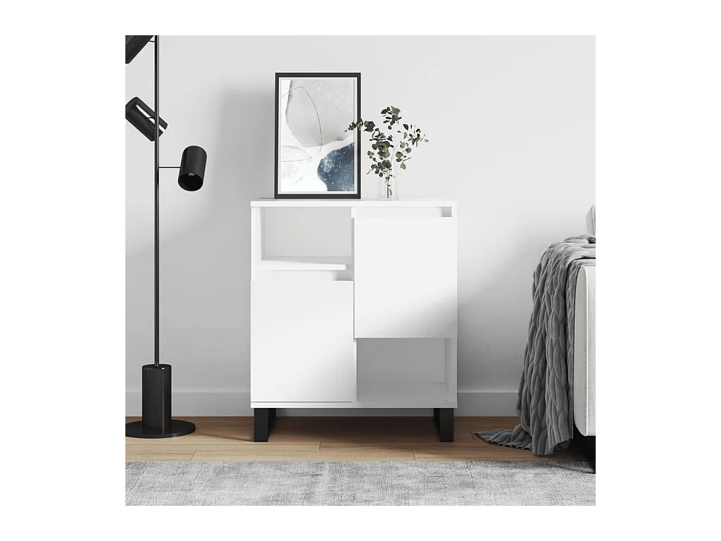 Buffet Blanc 60x35x70 cm Bois d'ingénierie