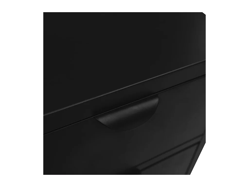 Dressoir 75x35x70 cm staal en gehard glas zwart