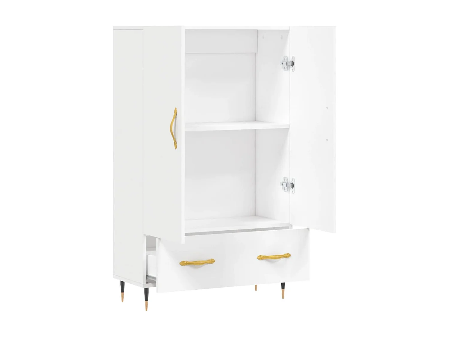 Buffet haut blanc 69,5x31x115 cm bois d'ingénierie